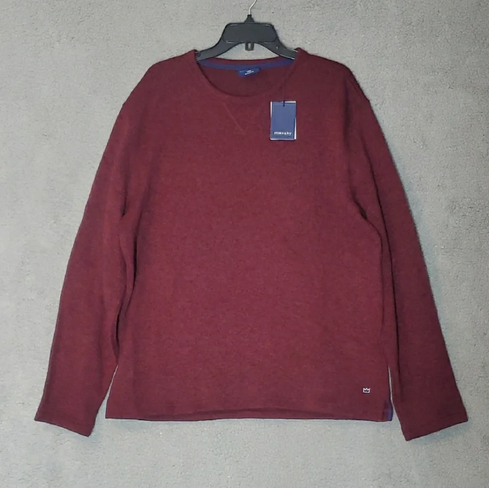 Men Crown & Ivy Maroon Sweater Size L